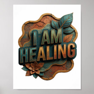 Verspielte Orange I AM HEALING Poster
