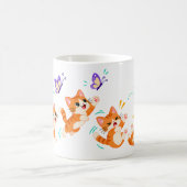 Verspielte orange Kätzchen Kaffeetasse (Mittel)