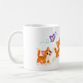 Verspielte orange Kätzchen Kaffeetasse (Links)