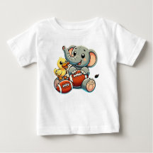 Verspielte Pals: Cartoon Elephant und Ente