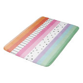 Verspielte Pop-Streifen Badematte (Schrägansicht)