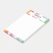 Verspielte Pop-Streifen Post-it Klebezettel (angewinkelt)