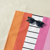 Verspielte Pop-Streifen Strandtuch (Beispiel)
