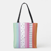 Verspielte Popstreifen Tasche (Rückseite)