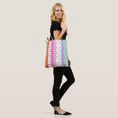 Verspielte Popstreifen Tasche (Am Model)