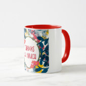 Verspielte Posies – Vielen Dank Tasse (VorderseiteRechts)