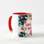 Verspielte Posies – Vielen Dank Tasse (Vorderseite Links)