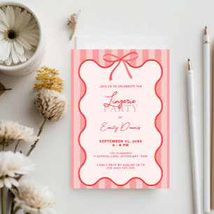 Verspielte Retro-Rand-Wäscheparty Einladung