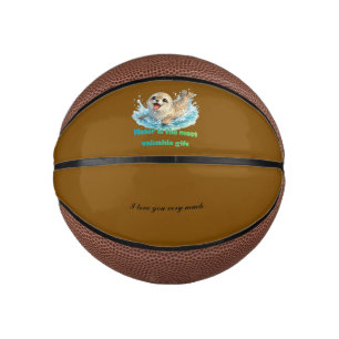 Verspielte Robbe Wasser sparen & Meeresschutz Mini Basketball