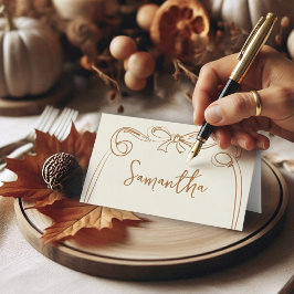 Verspielte Schleife Thanksgiving Platzkarten