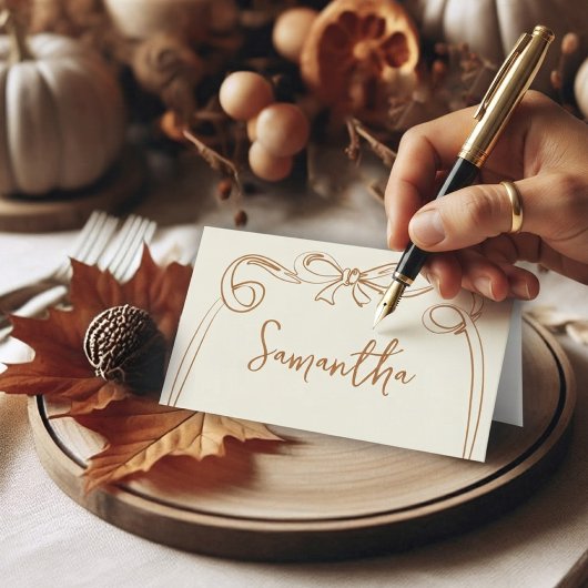 Verspielte Schleife Thanksgiving Platzkarten