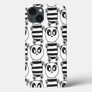 Verspielte Schwarz-Weiß-Panda-Kunst Case-Mate iPhone Hülle