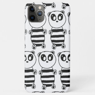 Verspielte Schwarz-Weiß-Panda-Kunst Case-Mate iPhone Hülle