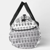 Verspielte Schwarz-Weiß-Panda-Kunst Duffle Bag (Rechts)