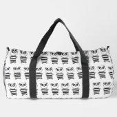 Verspielte Schwarz-Weiß-Panda-Kunst Duffle Bag (Rückseite)
