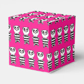 Verspielte Schwarz-Weiß-Panda-Kunst Geschenkschachtel (Rückseite)