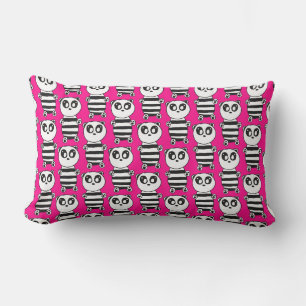 Verspielte Schwarz-Weiß-Panda-Kunst Lendenkissen