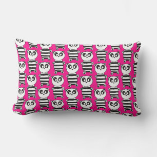 Verspielte Schwarz-Weiß-Panda-Kunst Lendenkissen