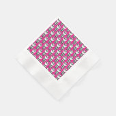 Verspielte Schwarz-Weiß-Panda-Kunst Serviette (Ecke)