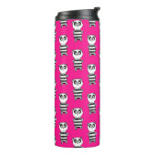 Verspielte Schwarz-Weiß-Panda-Kunst Thermosbecher (Nach links gedreht)