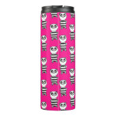 Verspielte Schwarz-Weiß-Panda-Kunst Thermosbecher (Rückseite)