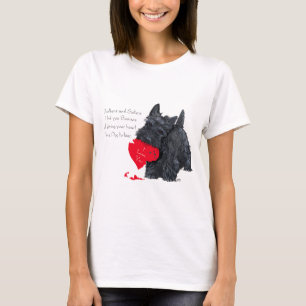 Verspielte Scottish Terrier Valentinsklage T-Shirt