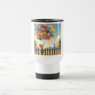 Verspielte/süße Ballonmädchen-Kunst Reisebecher