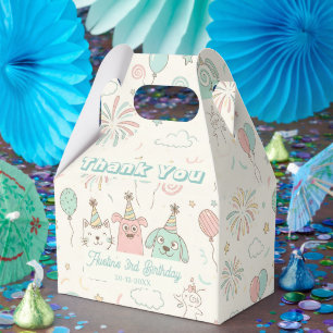 Verspielte süße und drei Kinder Geburtstags Favori Geschenkschachtel