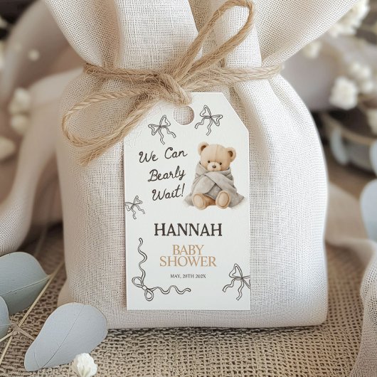 Verspielte Teddybär-Babyparty  Geschenkanhänger