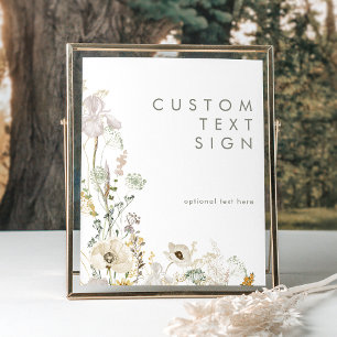 Verspielte Wildblumenkarten und Geschenke Benutzer Poster