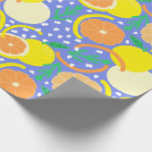 Verspielte Zitrusfrüchte & Konfetti Amalfi-Küste Geschenkpapier (Ecke)
