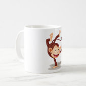 Verspielter Affe beim Handstand Süßes Tier Kaffeetasse (Vorderseite Links)