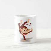 Verspielter Affe beim Handstand Süßes Tier Kaffeetasse (Mittel)