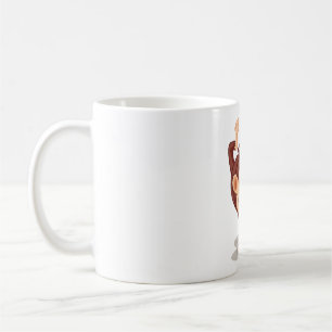Verspielter Affe beim Handstand Süßes Tier Kaffeetasse
