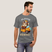 Verspielter Affe T-Shirt (Vorne ganz)