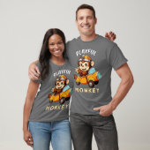 Verspielter Affe T-Shirt (Unisex)
