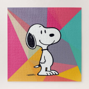 Verspielter Beagle-Cartoon Geometrische Pop-Art Puzzle