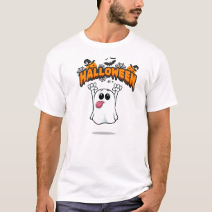 Verspielter Cartoon-Geist streckt die Zunge heraus T-Shirt
