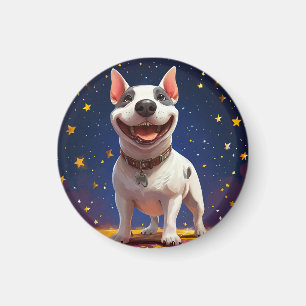 Verspielter Cartoon-Hund mit lebendigen Farben Magnet