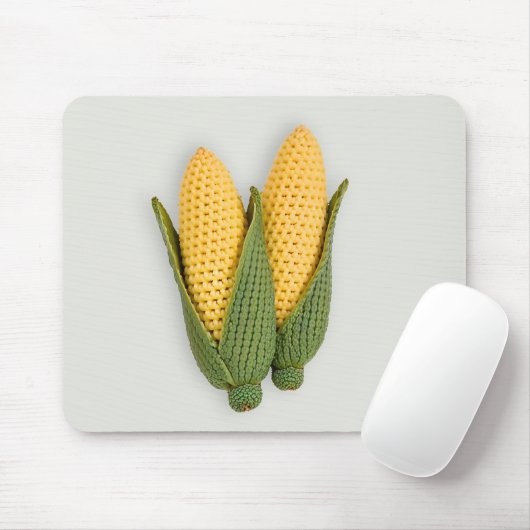 Verspielter Chic Oma's Garden Modern Crochet Corn Mousepad (Mit Mouse)