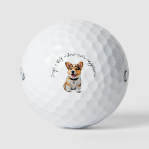 Verspielter Corgi 'Corgi + Golf = Für-immer Glücks Golfball