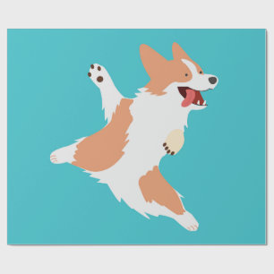 Verspielter Corgi Geschenkpapier
