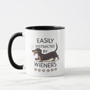 Verspielter Dachshund-Hund Lustige Cartoon-Kunst Tasse