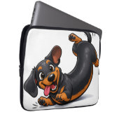 Verspielter Dachshund-Welpe Laptopschutzhülle (Vorne Rechts)