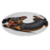 Verspielter Dachshund-Welpe  Schneidebrett (Ecke)
