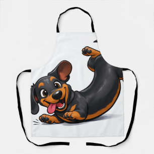 Verspielter Dachshund-Welpe  Schürze