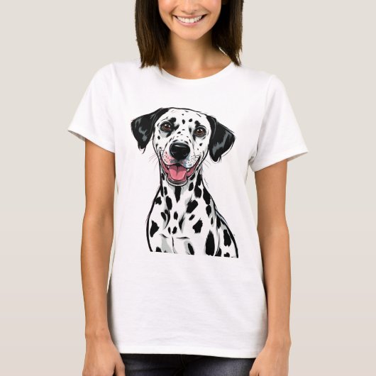 Verspielter Dalmatiner-Welpe T-Shirt (Vorderseite)