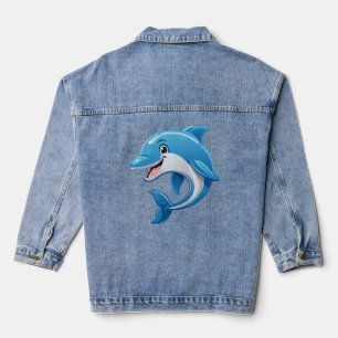 Verspielter Delfin Jeansjacke