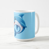 Verspielter Delfin Kaffeetasse (VorderseiteRechts)