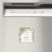 Verspielter Folk Floral Save-the-Date-Magnet Magnet (In Situ (Geschirrspüler))